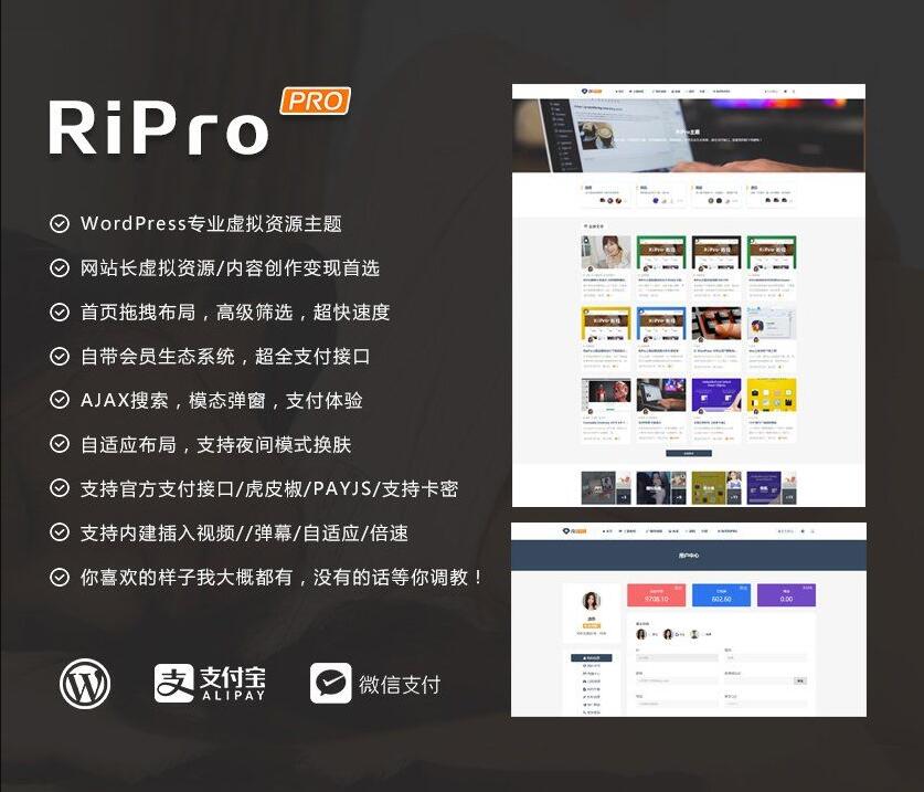 【修复优化版】WordPress主题RiPro v8.6 无限制版 【修复优化版】WordPress主题RiPro v8.6 无限制版
