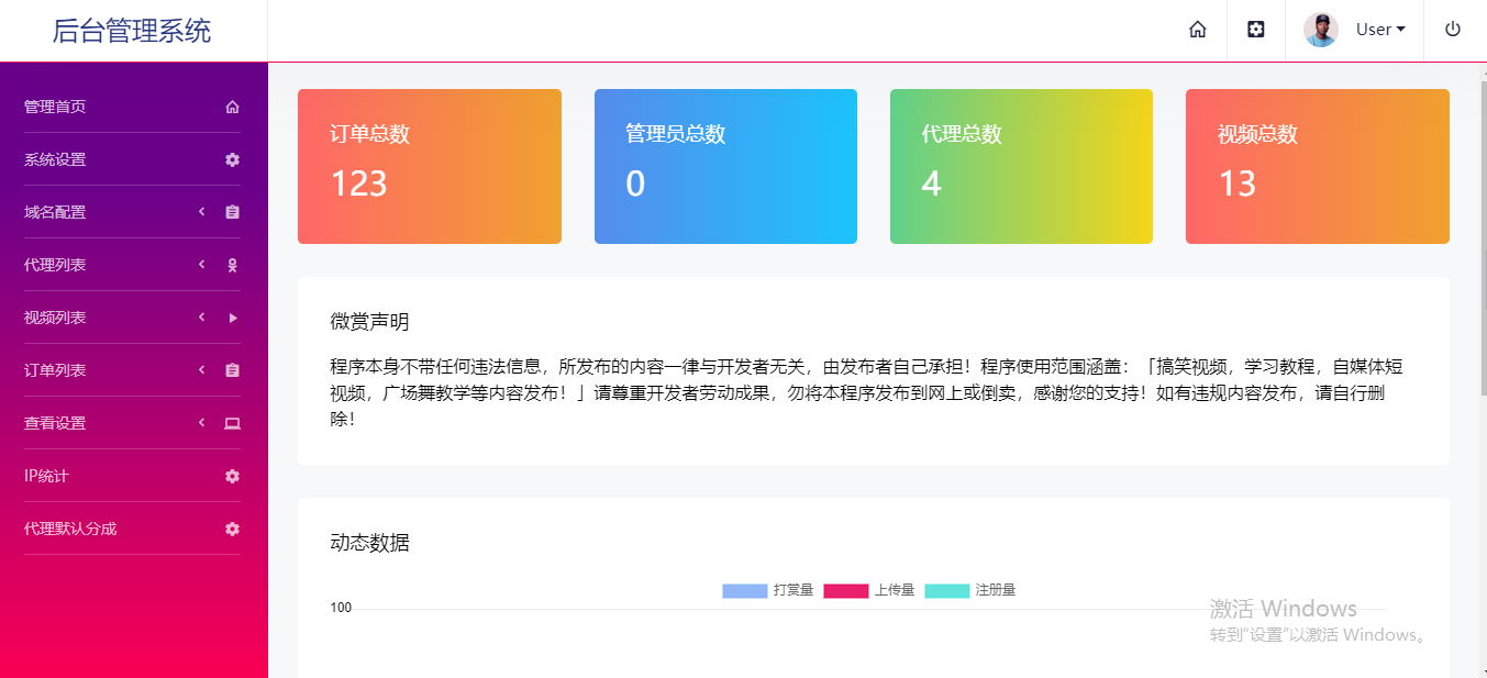 站长亲测版云赏V7.2微信视频打赏系统源码 代理8种打赏模板|多层防封|可设置广告